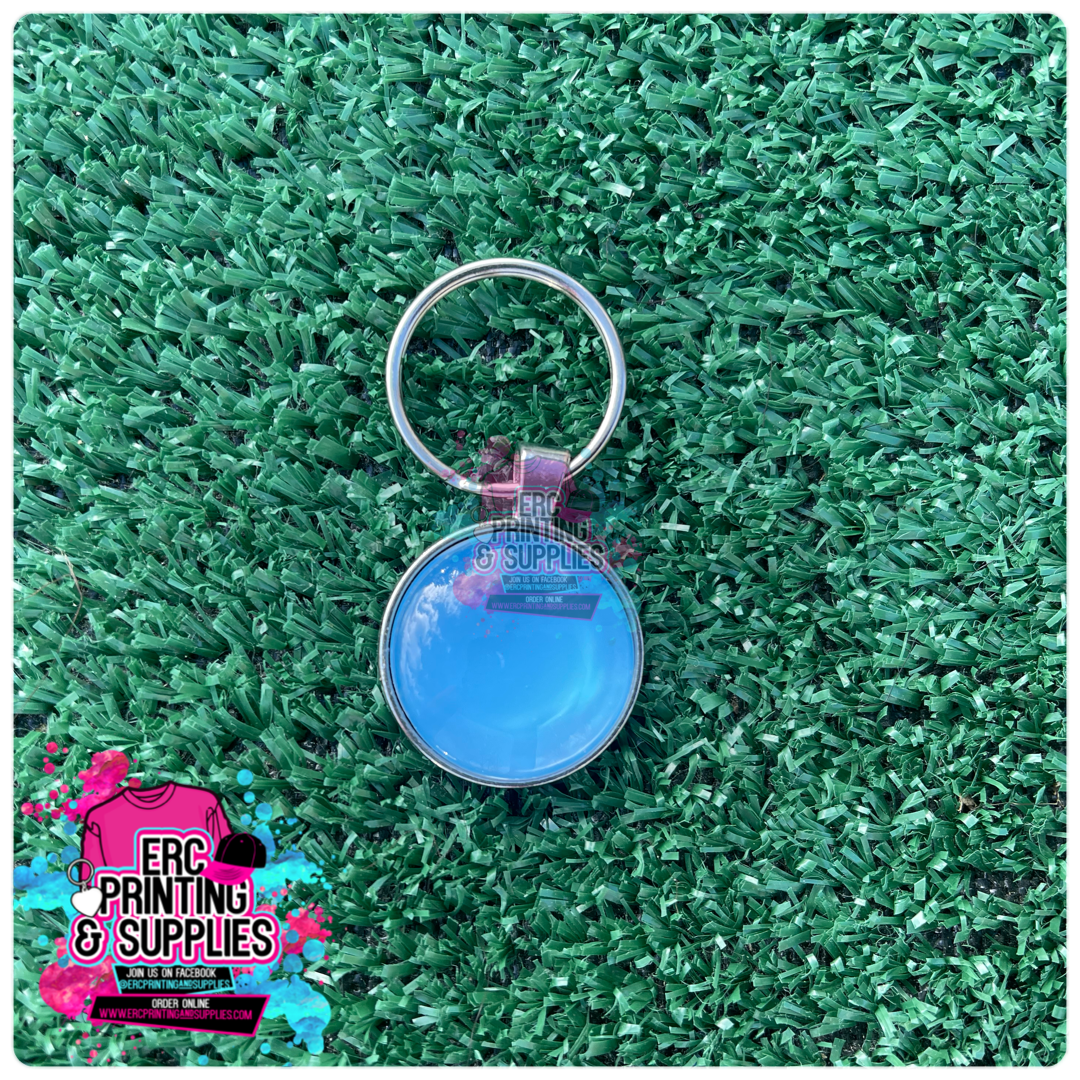SUBLIMATION CIRCLE DOME KEYCHAIN