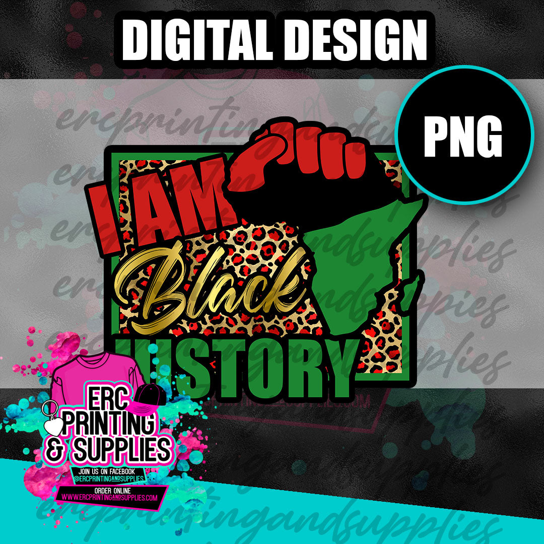I AM BLACK HISTORY PNG DESIGN