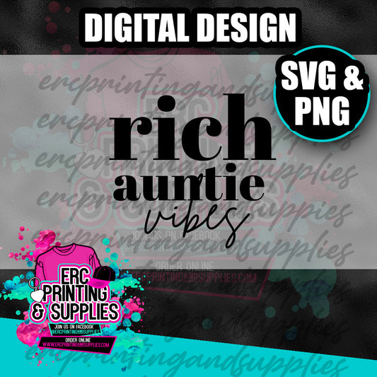 RICH AUNTIE VIBES PNG & SVG  DESIGN